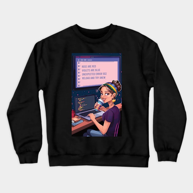 Roses are red... (funny poem for programmers) Crewneck Sweatshirt by Software Testing Life